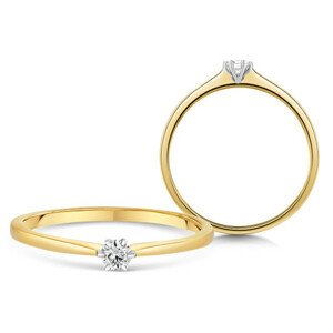 SOFIA DIAMONDS arany eljegyzési gyűrű gyémánttal 0,20 ct  gyűrű UDRG46874Y-H-I1