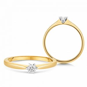 SOFIA DIAMONDS arany eljegyzési gyűrű gyémánttal 0,10 ct  gyűrű UDRG47226Y-H-I1