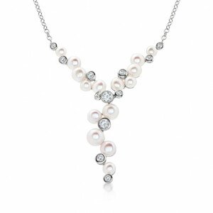 SOFIA ezüst nyaklánc gyöngyökkel és cirkóniákkal  nyaklánc WWPS090246N-1