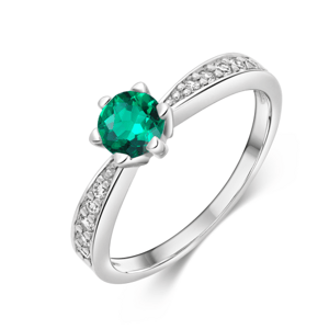 SOFIA ezüstgyűrű zöld cirkóniával  gyűrű CORZB72308