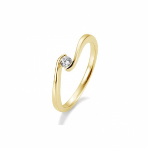 SOFIA DIAMONDS sárgaarany gyűrű 0,10 ct gyémánttal  gyűrű BE41/85940-Y