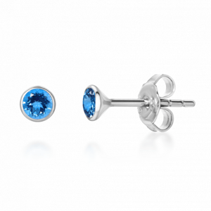 SOFIA ezüst fülbevaló kék cirkóniával  fülbevaló SJ218640.200+SJ218640.200