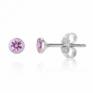 SOFIA ezüst fülbevaló rózsaszín cirkóniával  fülbevaló SJ218638.200+SJ218638.200