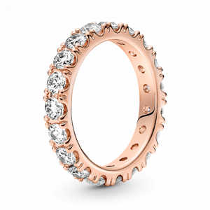 PANDORA aranyozott Örök szikrázó sor gyűrű  gyűrű 180050C01