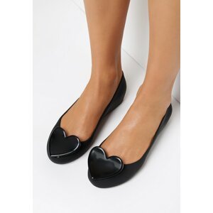 Fekete kék Balerina lapossarkú cipő